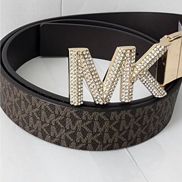 Michael Kors 38 MM Rhinestone Buckle Reversible Belt main image 5